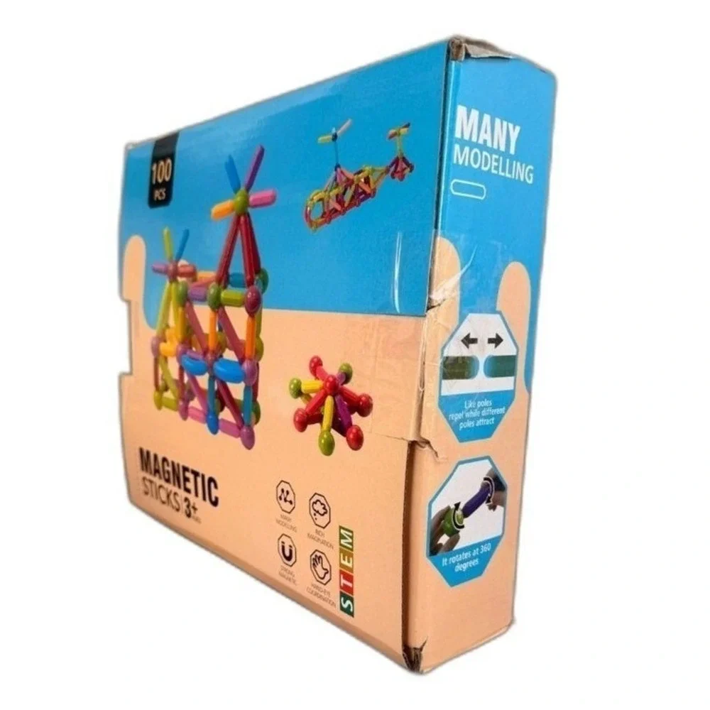 100 piece‎ Educational Magnetic Building Blocks, New